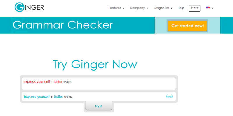 ginger grammar checker
